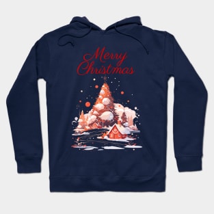 Merry Christmas decorated tree Hoodie